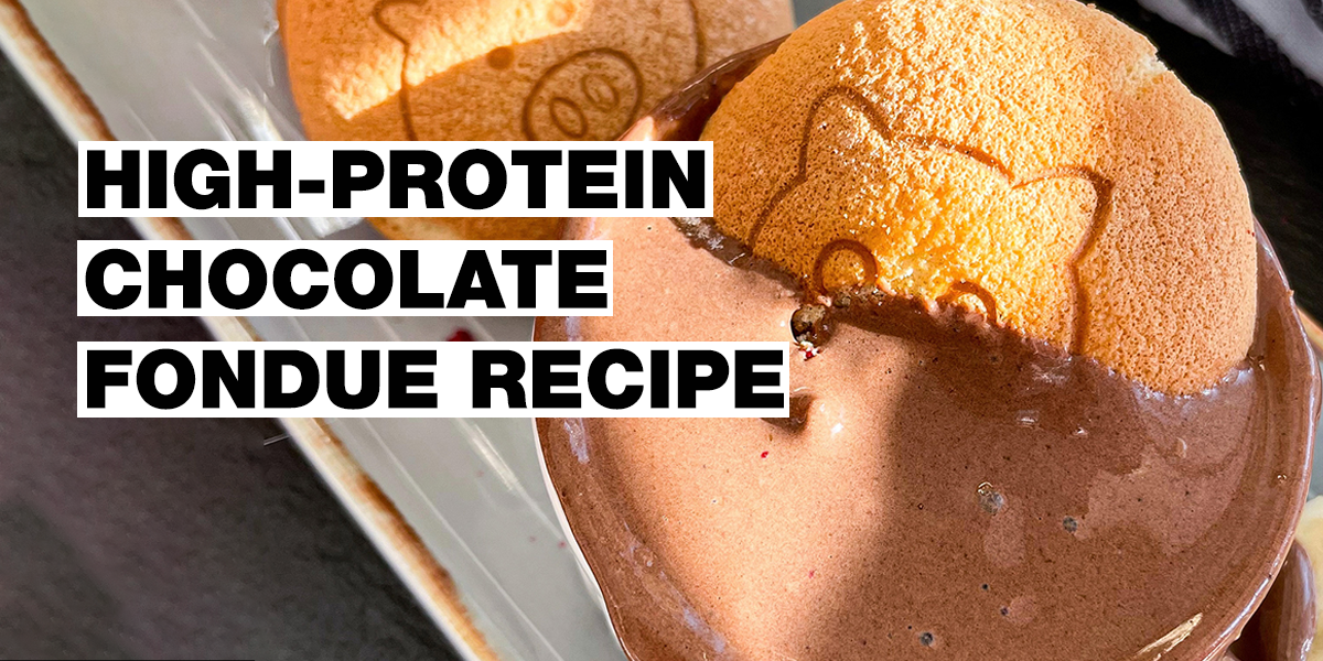 Try out this protein chocolate fondue and feed your muscles!