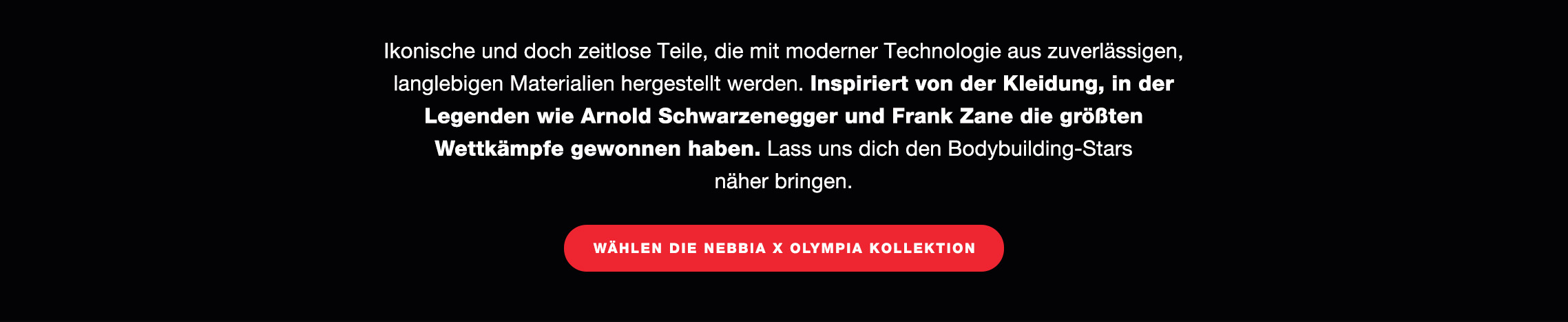 NEBBIA Fitness & bodybuilding Kleidung für neue Herrenkollektion NEBBIA x OLYMPIA